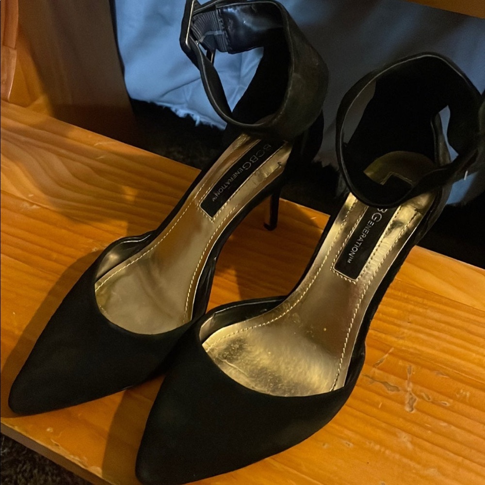 BCBGeneration Black Suede Heels